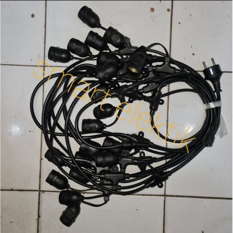 Kabel 10meter + Fiting 20 Fiting 20 Lampu Costum Cocok buat Cafe Outdoor Gantung