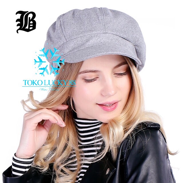 IMPORT MOLLAD Topi Baret Wool Winter Musim Dingin Korean Style