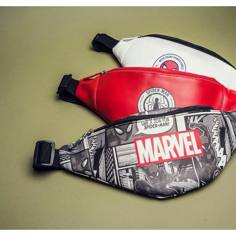Miniso Marvel Waist Bag Marvel/Tas Selempang Marvel/Tas Selempang wanita/Tas Selempang pria/Tas ping
