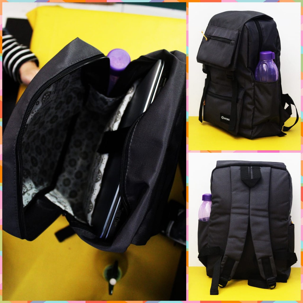 (TGS OLSHOP) - Tas Ransel  Kerja  Pria Wanita Slot Laptop Cordura