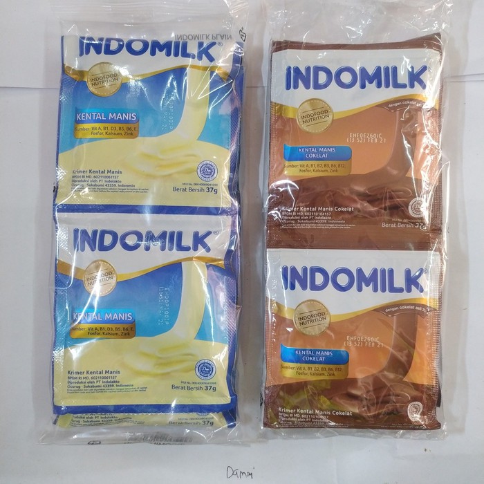 Indomilk Putih/Coklat Sachet 6x37gr