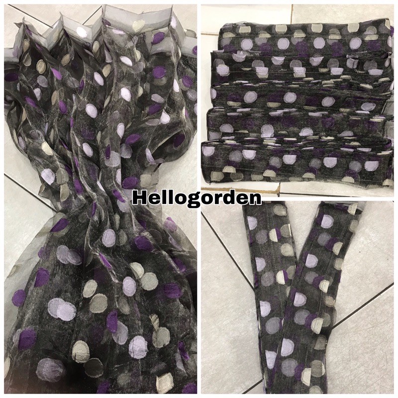 TERMURAH VITRASE/ DALAMAN GORDEN 3NAKO/ JENDELA 2M MOTIF POLKADOT ABU
