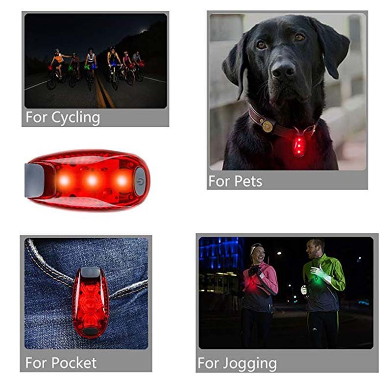 YGRETTE - Zacro Safety Light Lampu Sepeda Clip On Multifungsi 1 PCS - TL0403 - Red