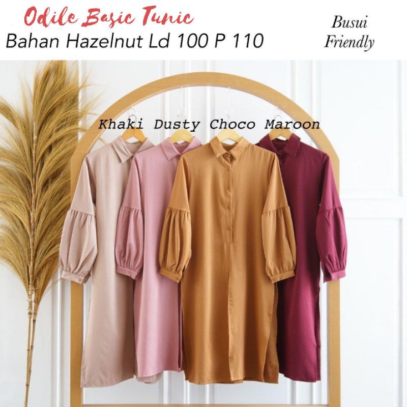 Odile Basic Tunic / Tunik Panjang / Tunik Busuy /Baju Muslim