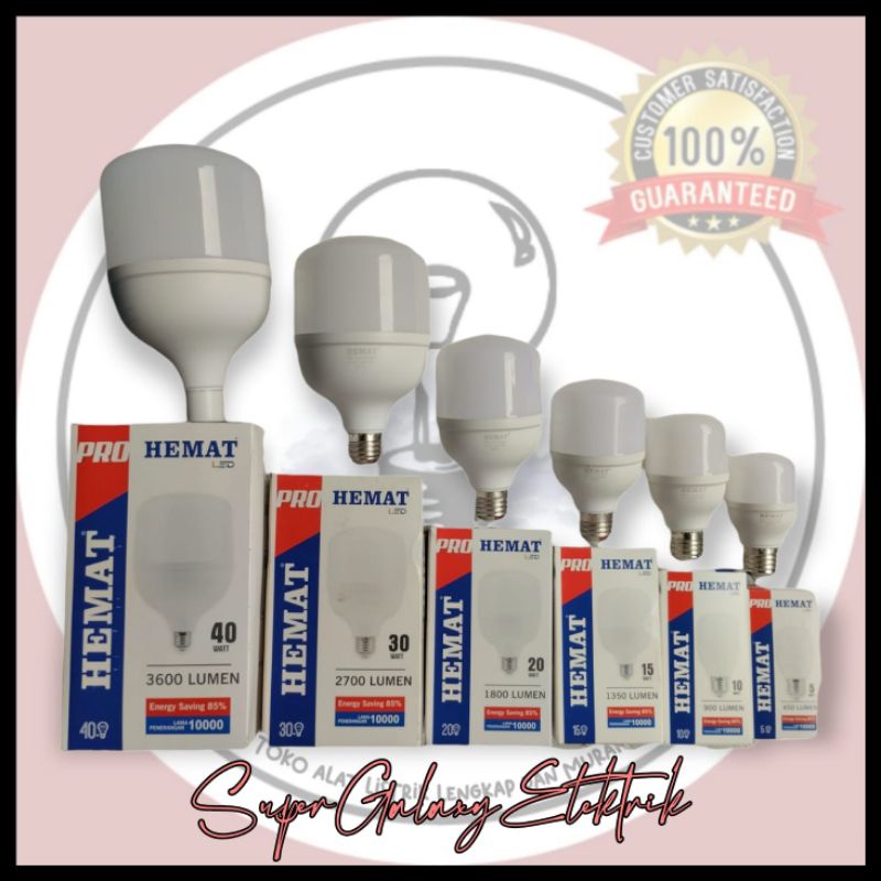 LAMPU LED HEMAT PREMIERE dan LED ESTIKA ECO 5W, 10W, 15W, 20W/HEMAT/PUTIH/LED BULB/Lampu Bohlam/Led Murah/Lampu Murah
