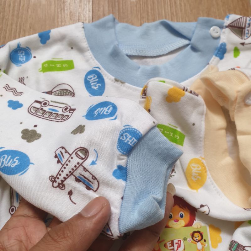 Setelan Baby E77 XL, L, M, S, Stelan Baju Panjang + Celana Panjang Bayi SNI STPJ E77 Print