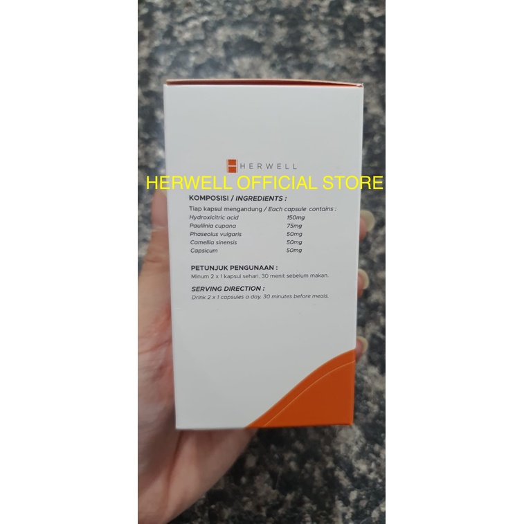 HERLEAN Herwell 1 box 60 Kapsul Slimming Detox Suplement Pelangsing