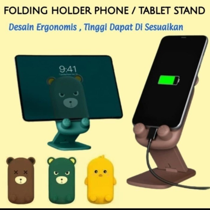 Holder Stand Phone Karakter Kartun Lucu cute Universal Dudukan HP ipad