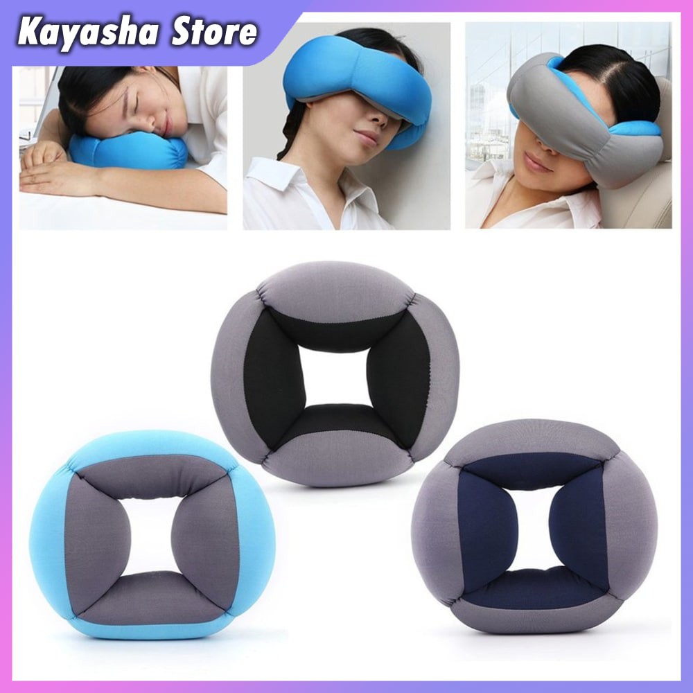 KYS BANTAL LEHER TRAVEL OSTRICH LAZY NAP PILLOW V2V60 BLUE 7RTP08BL