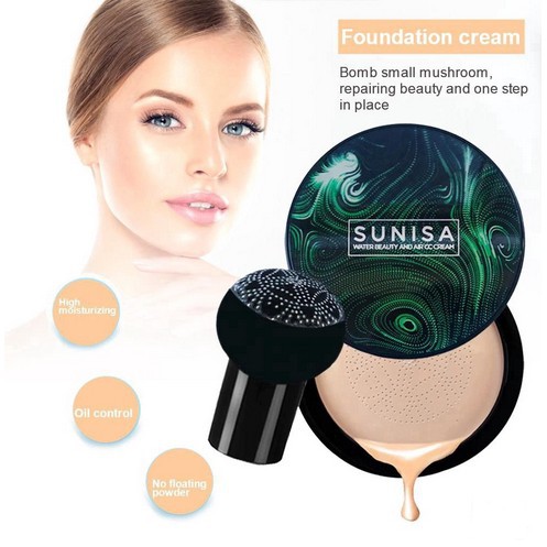 SUNISA Mushroom Head Air Cushion BB CC Cream moisturizing Foundation 100% Ori CC CREAM WATERPROOF