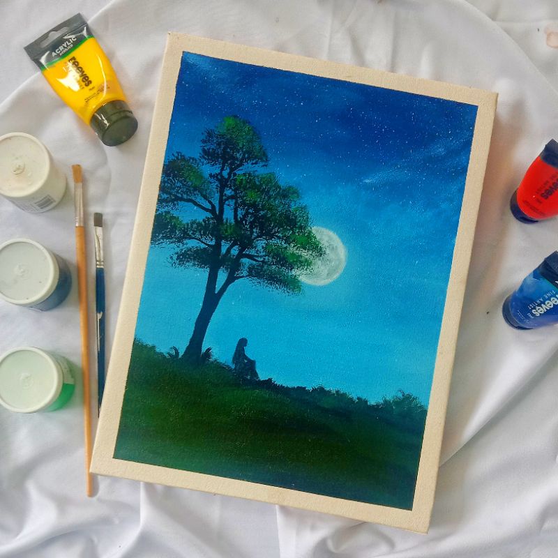 Lukisan Dekorasi Hiasan Pajangan Dinding Rumah Kamar Ruang Tamu Aesthetic Minimalis Modern Keren Pem