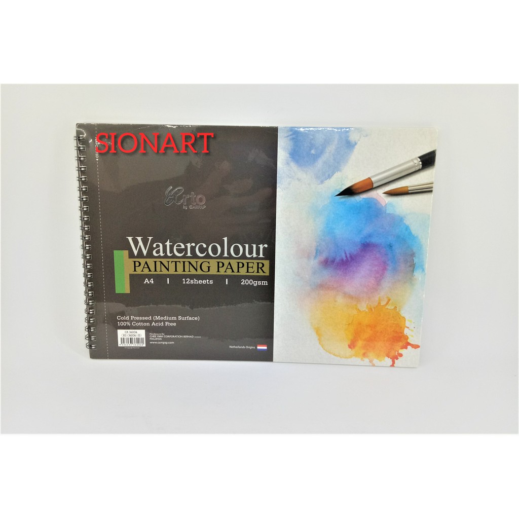 

Arto A4 Cotton Watercolor Wire-O Book - 200 GSM