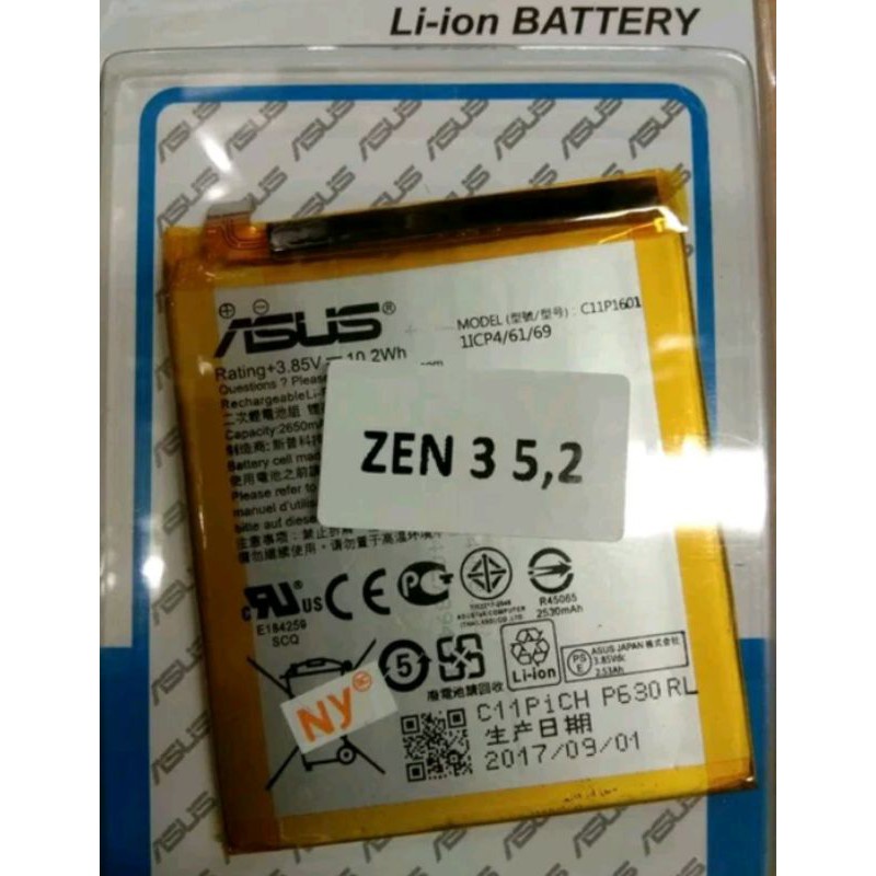 Baterai Asus Zenfone 3 5.2 ZE520KL C11P1601 Zenfone Live ZB501KL Z017D A007 Battery batre Ori