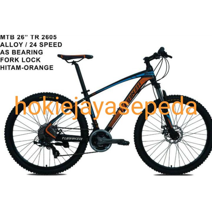 SEPEDA GUNUNG TURANZA SIZE 26 2605/2705 FRAME ALLOY SHIAMNO 24 SPEED