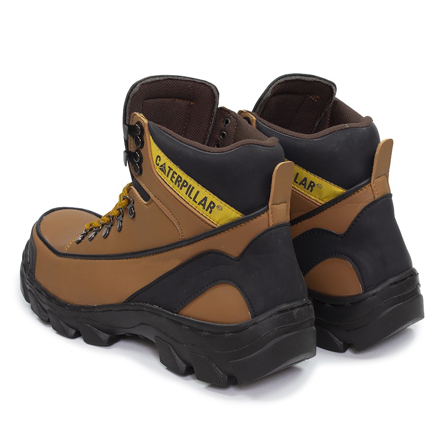 SEPATU BOOT CATERPILLAR ARGON TAN SEPATU SAFETY TINGGI KERJA PROYEK LAPANG TOURING TRACKING