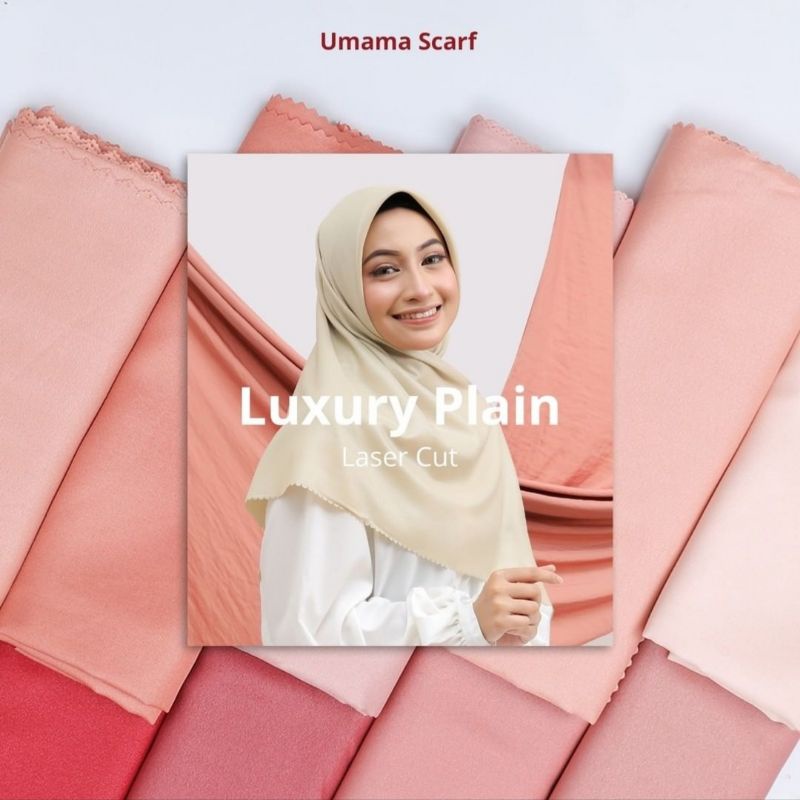 LUXURY PLAIN LC BY UAMAMA SCARF TEPI LACER CUT HIJAB/KERUDUNG GLOWING PESTA MEWAH SEGI EMPATi-6