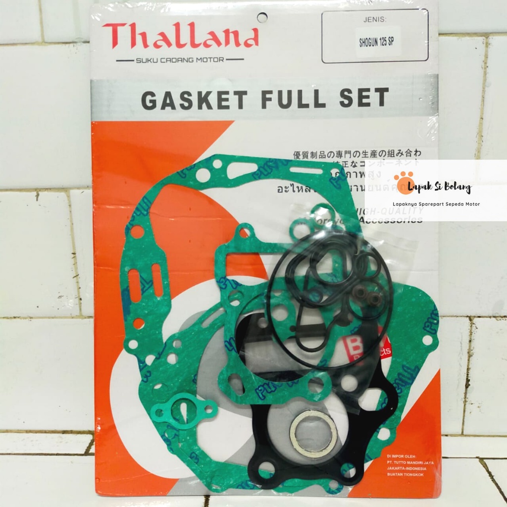 PAKING FULL SET GASKET KIT PULSET SHOGUN 125 SP + SEAL KLEP THALLAND