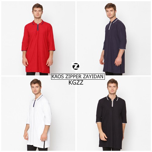 Kaos Gamis Zipper Muslim Pria By Zayidan