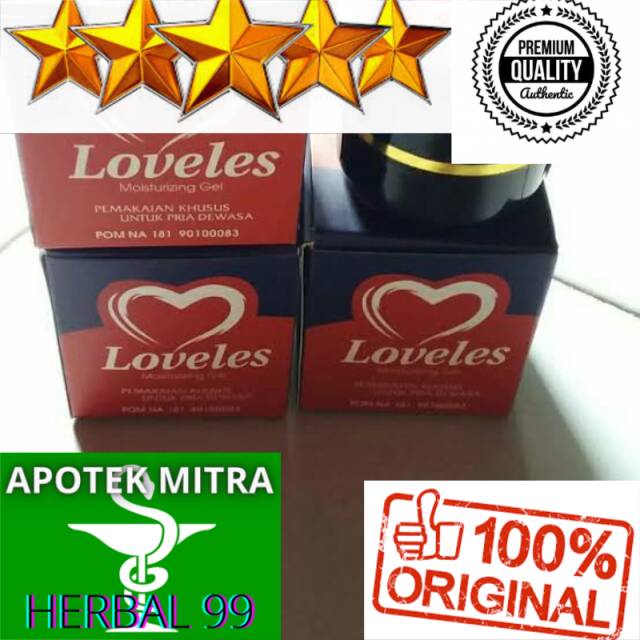 100% ASLI Loveless Mousturizing Gel Oles Original Loveles Asli