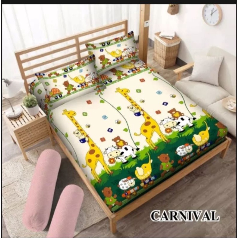 sprei karakter modern elegant 180x200 160x200 (GRATIS sarban &amp; sargul)/seprei anti luntur