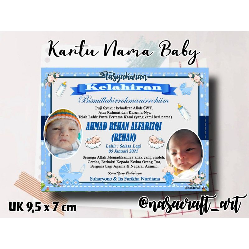 

kartu nama baby Aqiqah (stiker biasa)