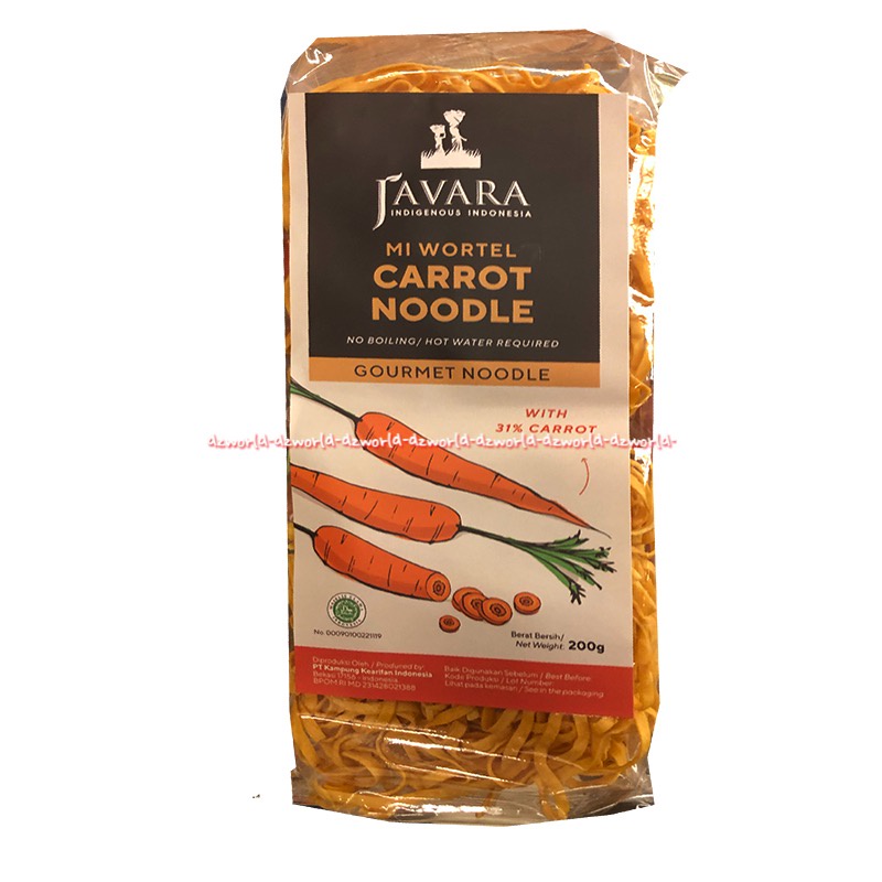 Javara 200gr Mi Wortel ubi Ungu Brokoli Tomat Mie Sehat Buah Sayur Carrot Noodle Gourment Brocolli