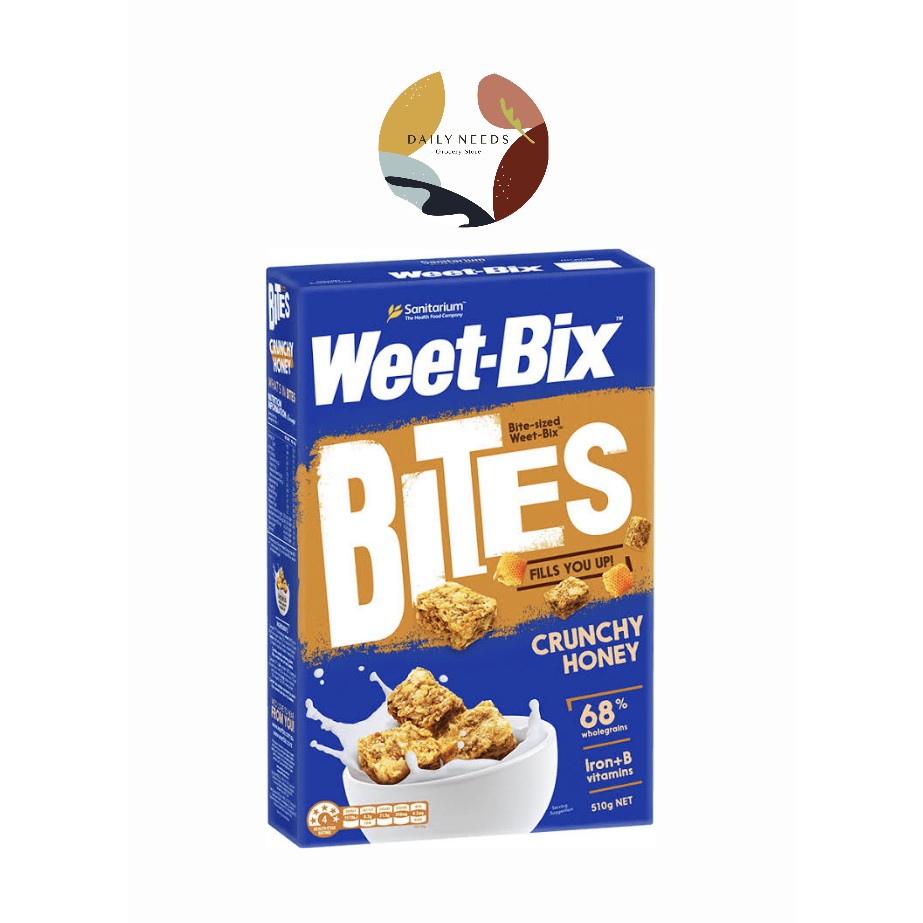 

Weet-Bix Bites Cruchy Honey 510 gram Cereal / Sereal