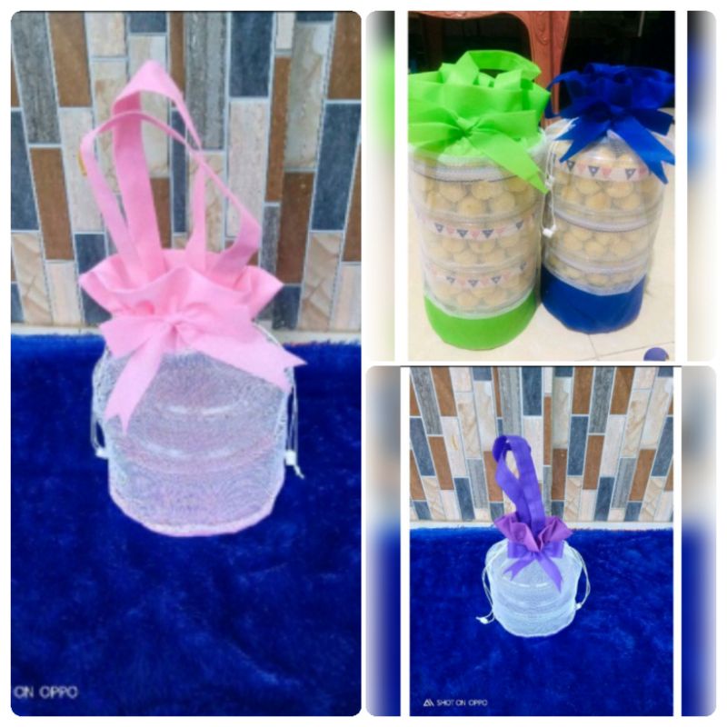

Tas toples 2 susun(10 pcs)kantong tile serut toples kuker/tas serut untuk toples 500 gram