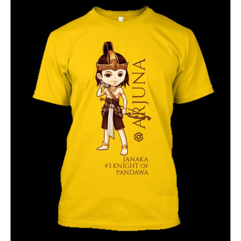 Kaos Printing Dtf Wayang Anak Arjuna Kartun Shopee Indonesia