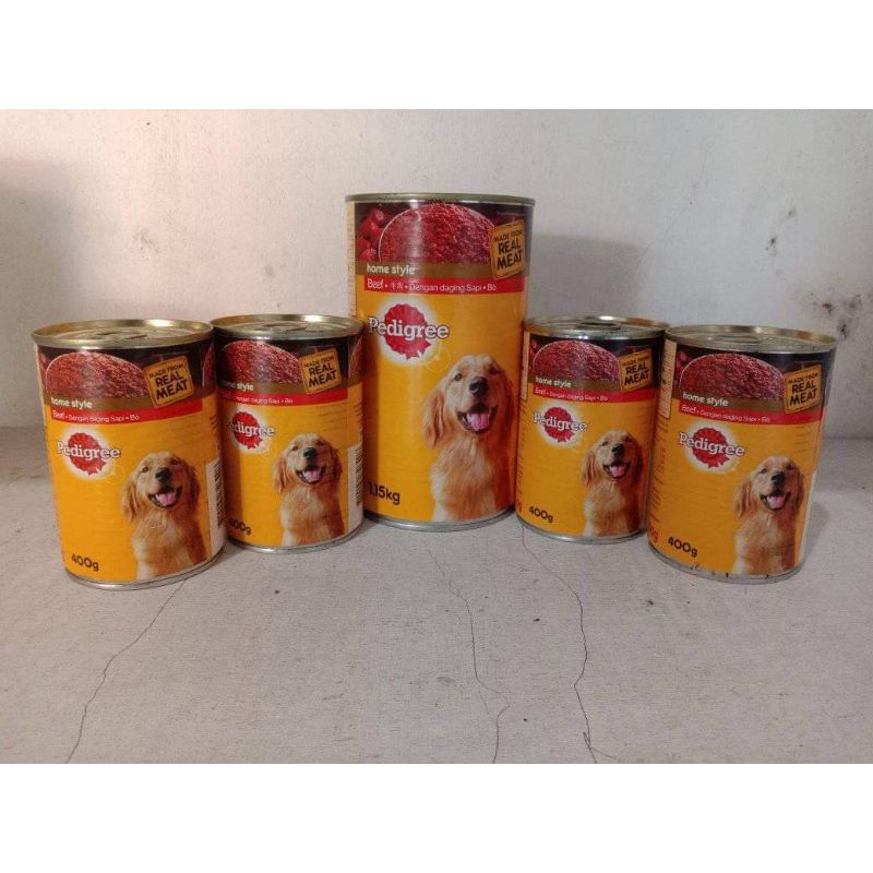 Makanan Anjing Pedigree Kaleng Beef Adult 1.15KG Wet Food