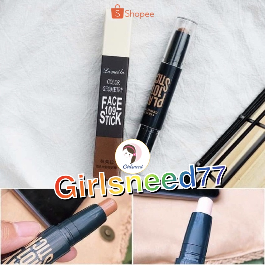 GIRLSNEED77 LAMEILA CONTOUR STICK PLAY GEOMETRY LAMEILA 1002 COLOUR GEOMETRY FACE STICK 101 109 Play Stick Contour Kit Concealer Highlighter