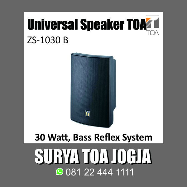 Speaker TOA Universal Wall ZS 1030 ZSS-1030 ZS-1030 ZS1030 B Hitam Bass Column Pasif Ori Box Reflex