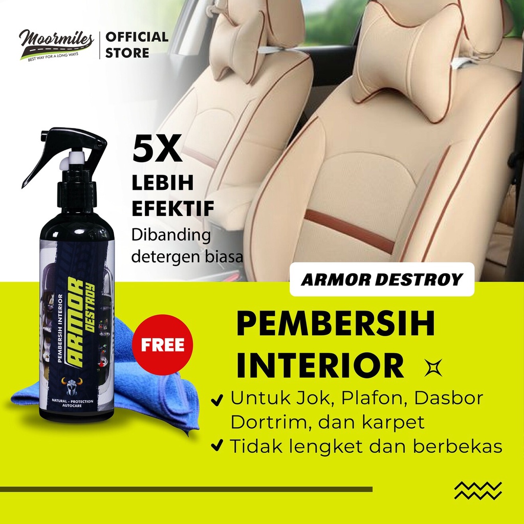 MOORMILES - ARMOR DESTROY | PEMBERSIH INTERIOR | PERAWATAN JOK, BLUDRU, BAHAN PLASTIK