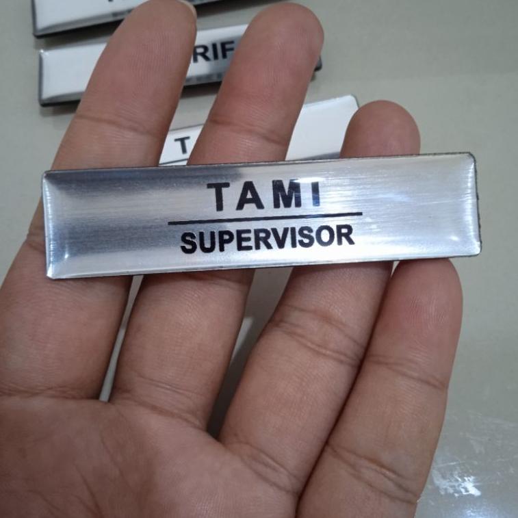 

Terjamin Name Tag Gravoply Ukir Lapis Resin Silver Gold ...,,