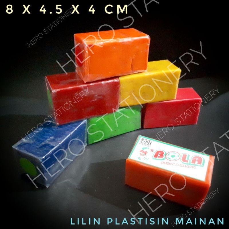 Lilin mainan plastisin cap bola sni ukuran besar