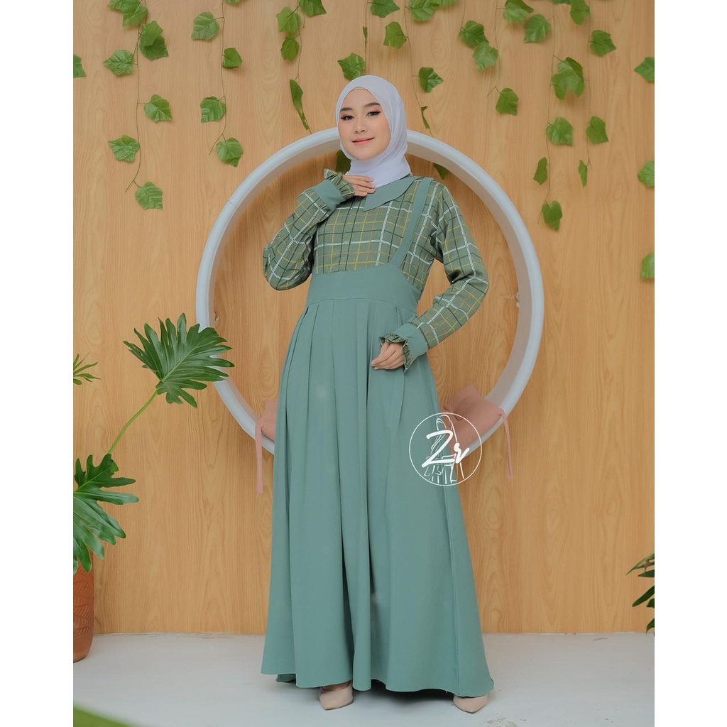 DRESS KAYLA ORI ZR ITYCREPE MIX CRINGKEL AIRFLOW GAMIS REMAJA KEKINIAN OVERALL LOOKS