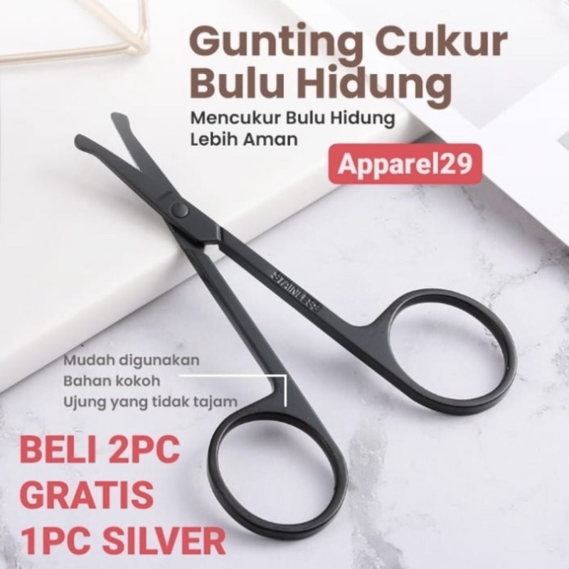 [BUY 2 GET 1] Gunting Kecil Stainless Mini Gunting Kumis Bulu Hidung Benang