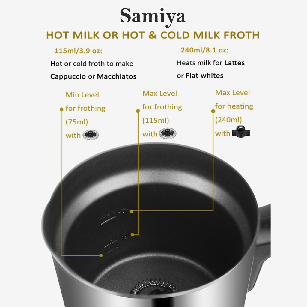 electric milk frother pembuat busa susu kopi latte cappucino 500W / milk fother electrik