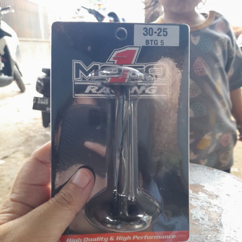 klep valve MOTO1 diameter 28 24 batang 4.5mm btg 5mm