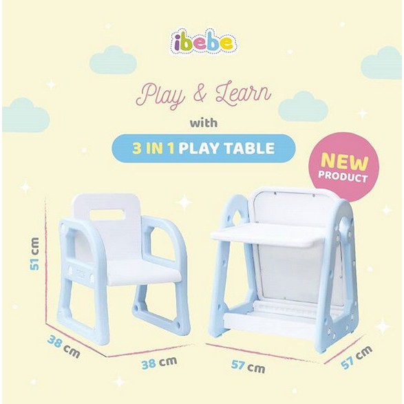 ibebe play and learn with 3 in 1 play table new