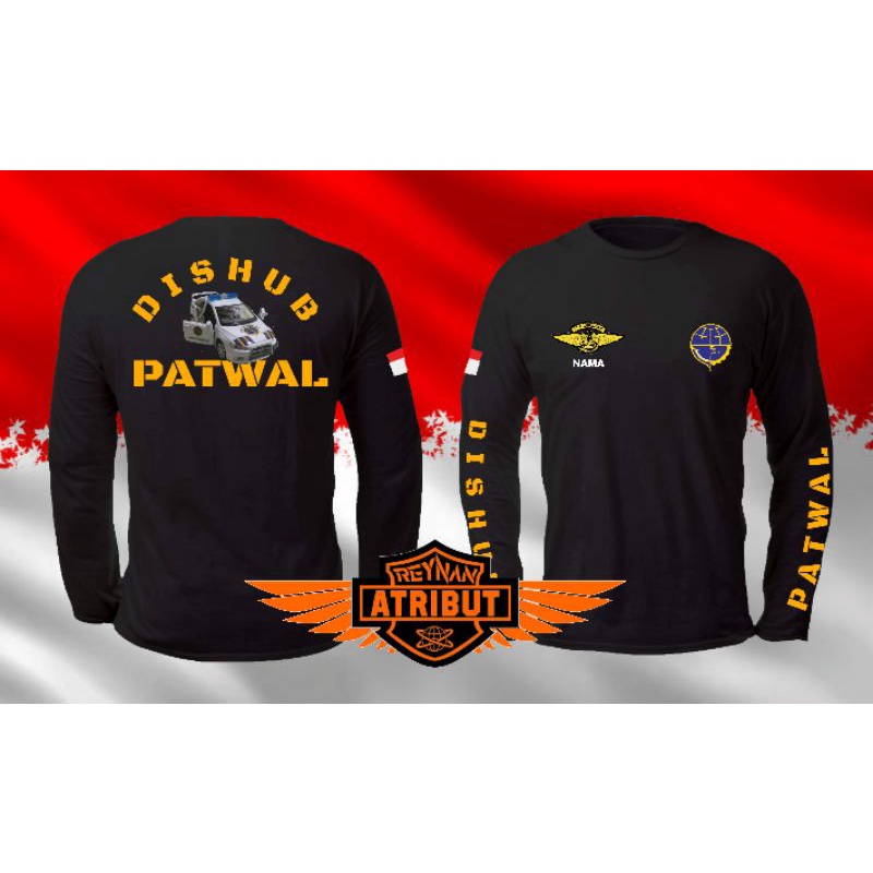 Kaos lengan panjang Pria DISHUB PATWAL/Kaos lengan panjang wanita DISHUB PATWAL