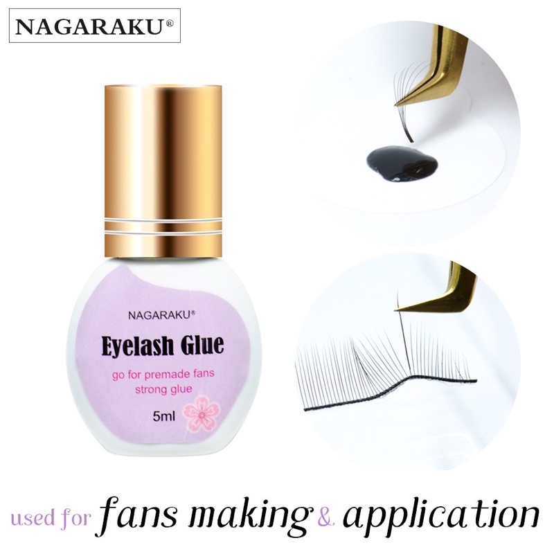 Nagaraku eyelash glue greaseproof russian eyelash glue lem tanam bulu mata russian Pedih