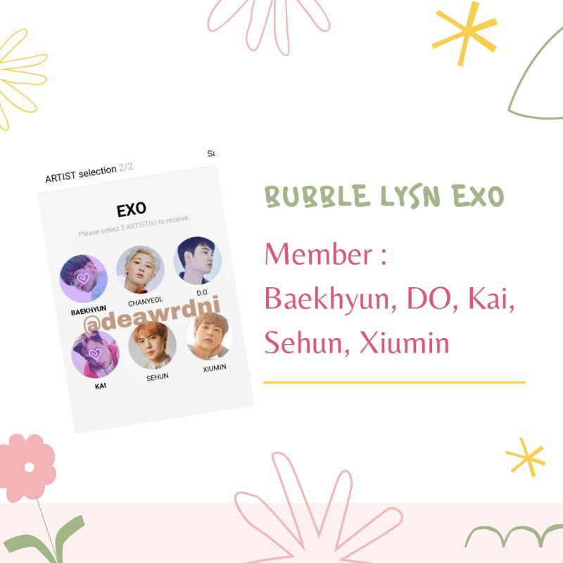 BUBBLE LYSN EXO (baca deskripsi ⬇️)