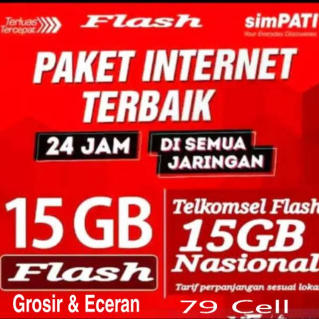 Kartu sakti telkomsel 15GB combo AS