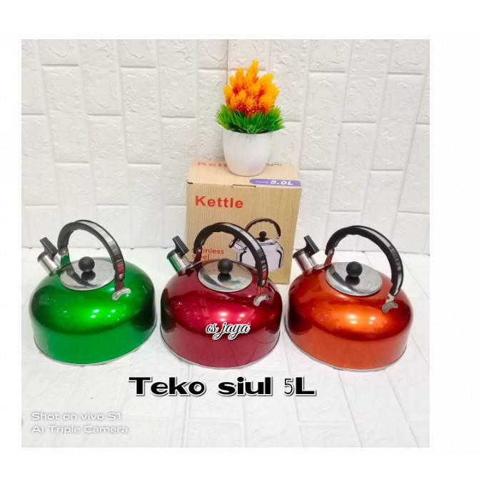 TEKO SIUL KETTEL STAINLEES 5 LITER  WARNA