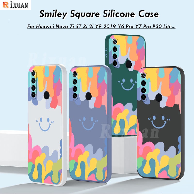 Soft Case Silikon Warna Gradasi Untuk Huawei Nova 7i Nova 5t Nova 3i Y7A Y6P Y6 Pro 2019 Y7 Pro Y9S Y9 Prime 2019 P30 Lite