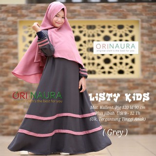 GAMIS ANAK PEREMPUAN LISTY KIDS 2 IN 1  (8-10THN)
