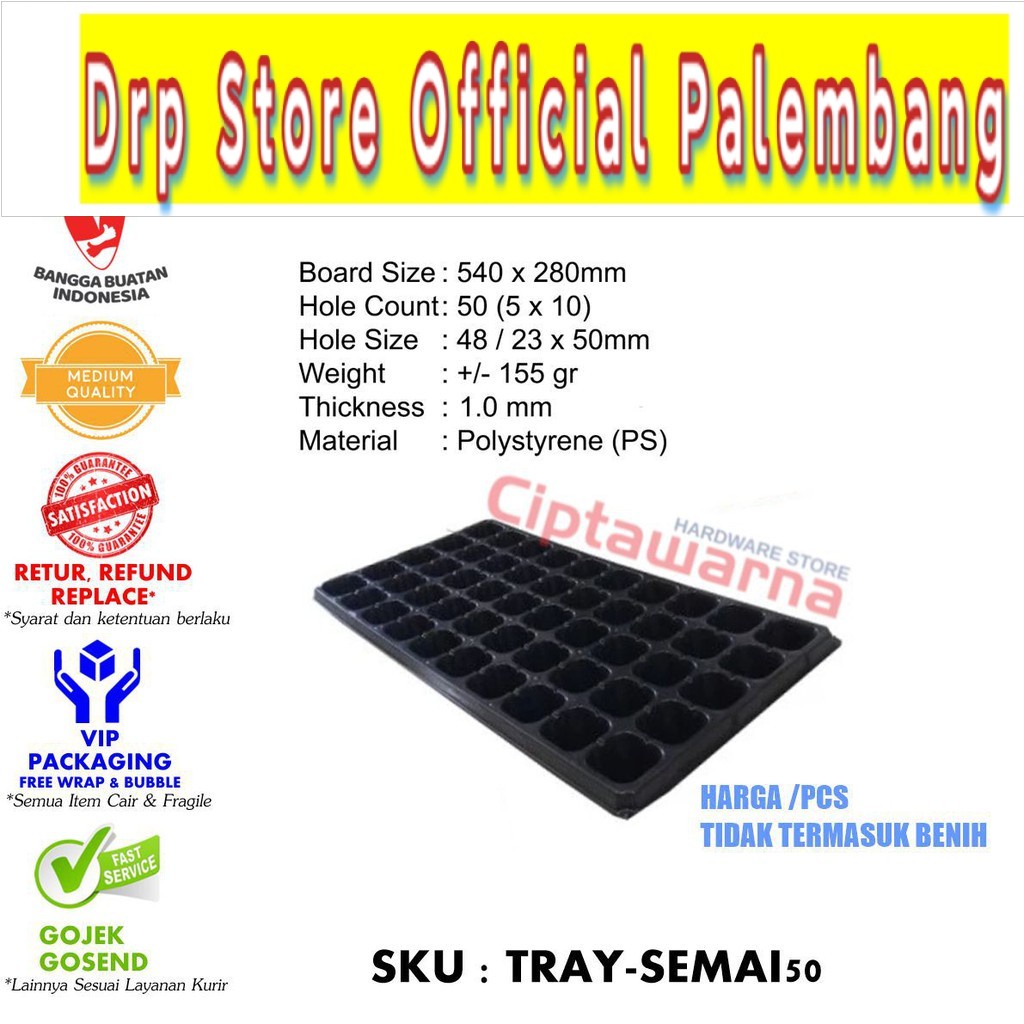 Tray Semai / Seedling Tray / Pot Semai Bibit Biji Tanaman - 50 lubang