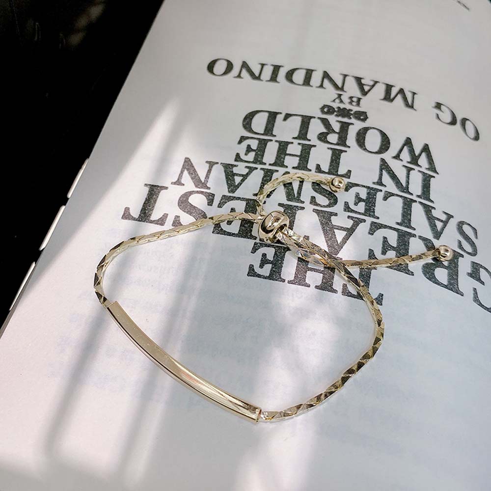 MXBEAUTY Charm Adjustable Bracelets Temperament Jewelry Gift Golden Wristband Women Pulling Elegant Girls Korean Style Simple Alloy/Multicolor