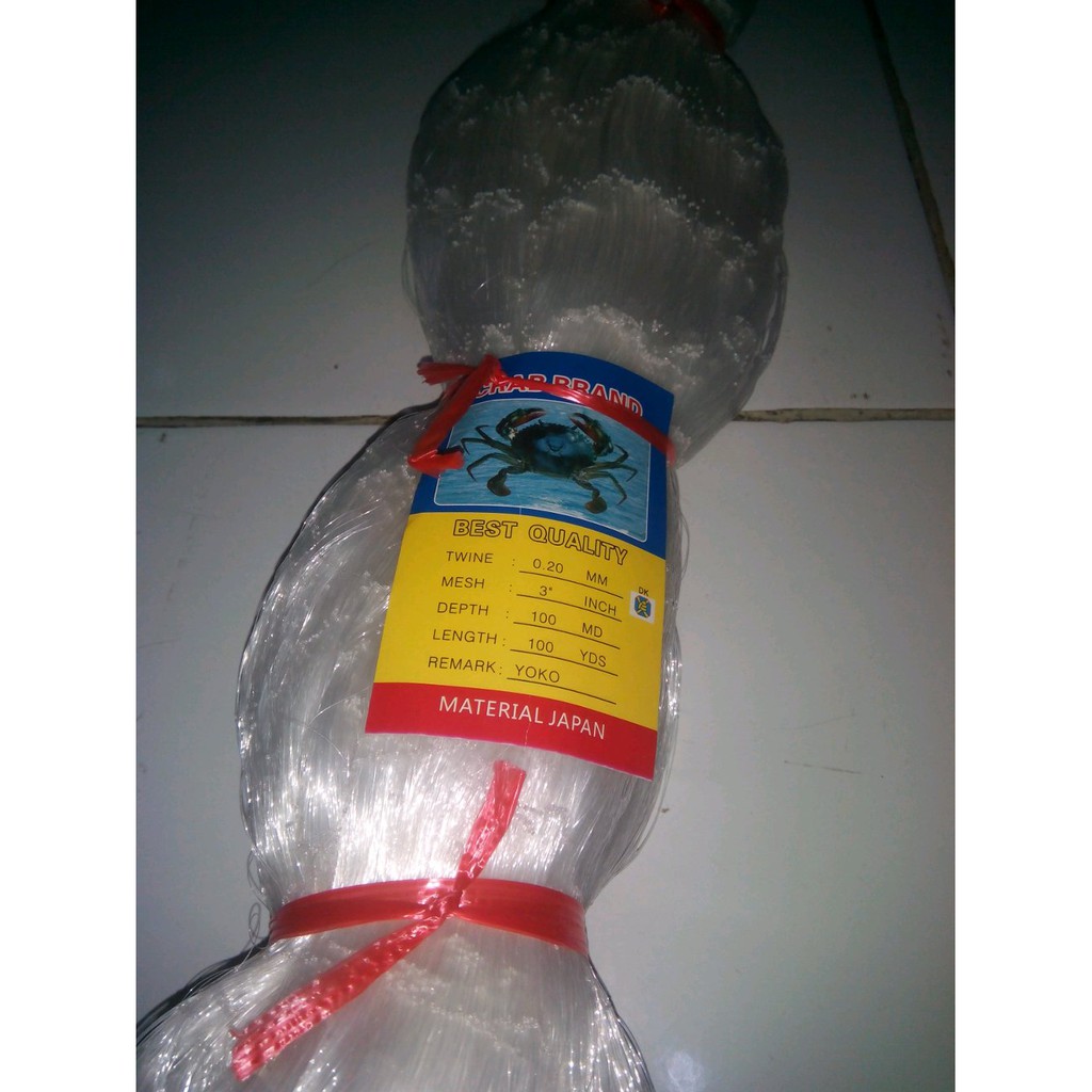 jaring ikan 3 inch senar 0 20 100x100